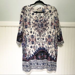 Sfera Paisely, Floral Print Cotton Coverup Dress